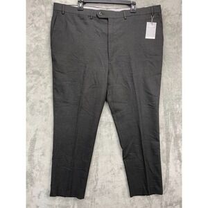NWT Hart Schaffner Marx New York Dress Pant 44R Charcoal Worsted Wool Blend $150